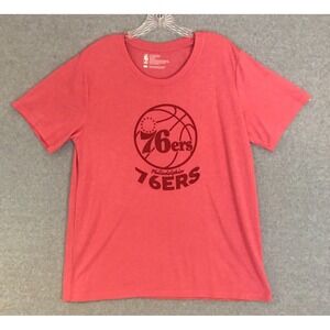 NEW! Philadelphia 76ers Basketball T-Shirt Mens large Red NBA  Apparel NWT
